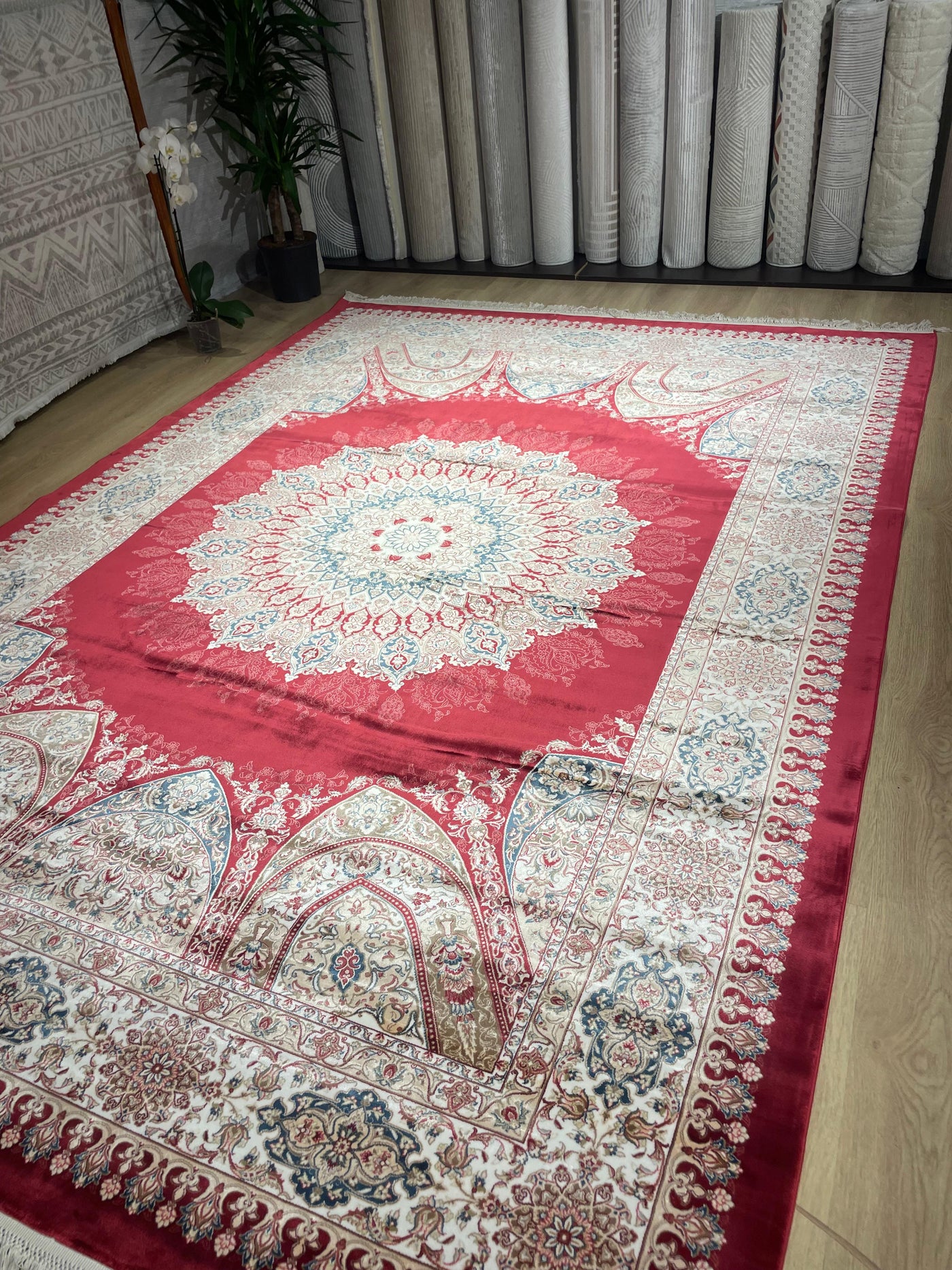 İpeksi100 IP02 Kırmızı Viskon Halı