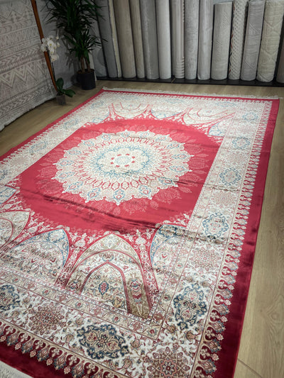 İpeksi100 IP02 Kırmızı Viskon Halı