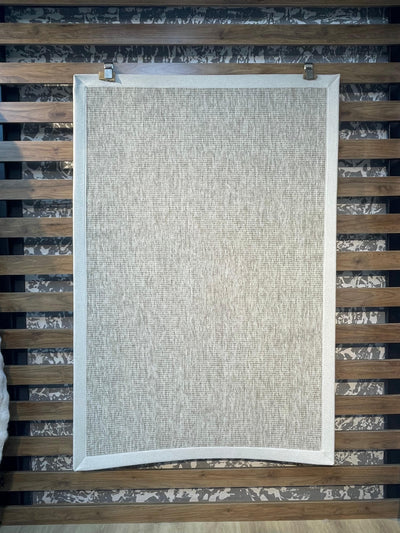 Rugland RL02 GRİ/BEYAZ Bordür Sisal Halı
