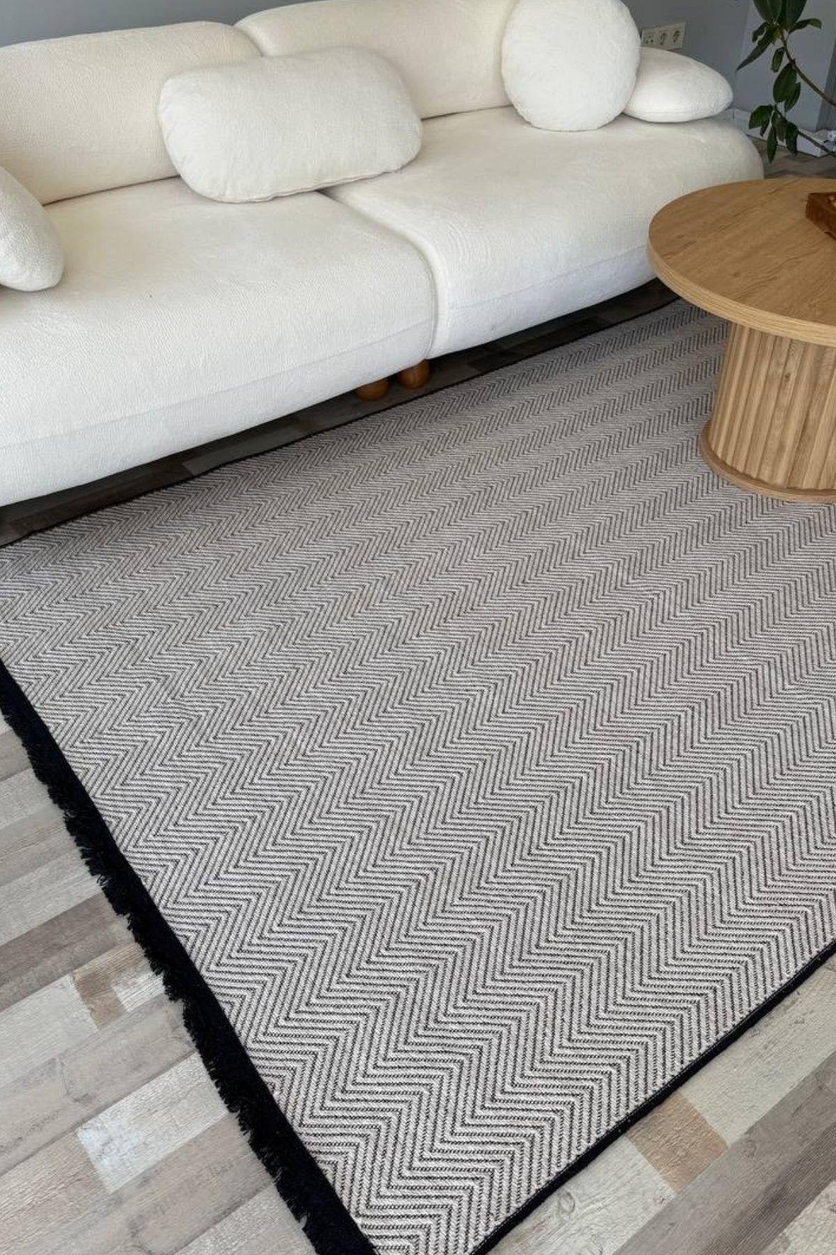 RUGSİS Sisal Leke Tutmaz Yıkanabilir Krem Halı Kilim