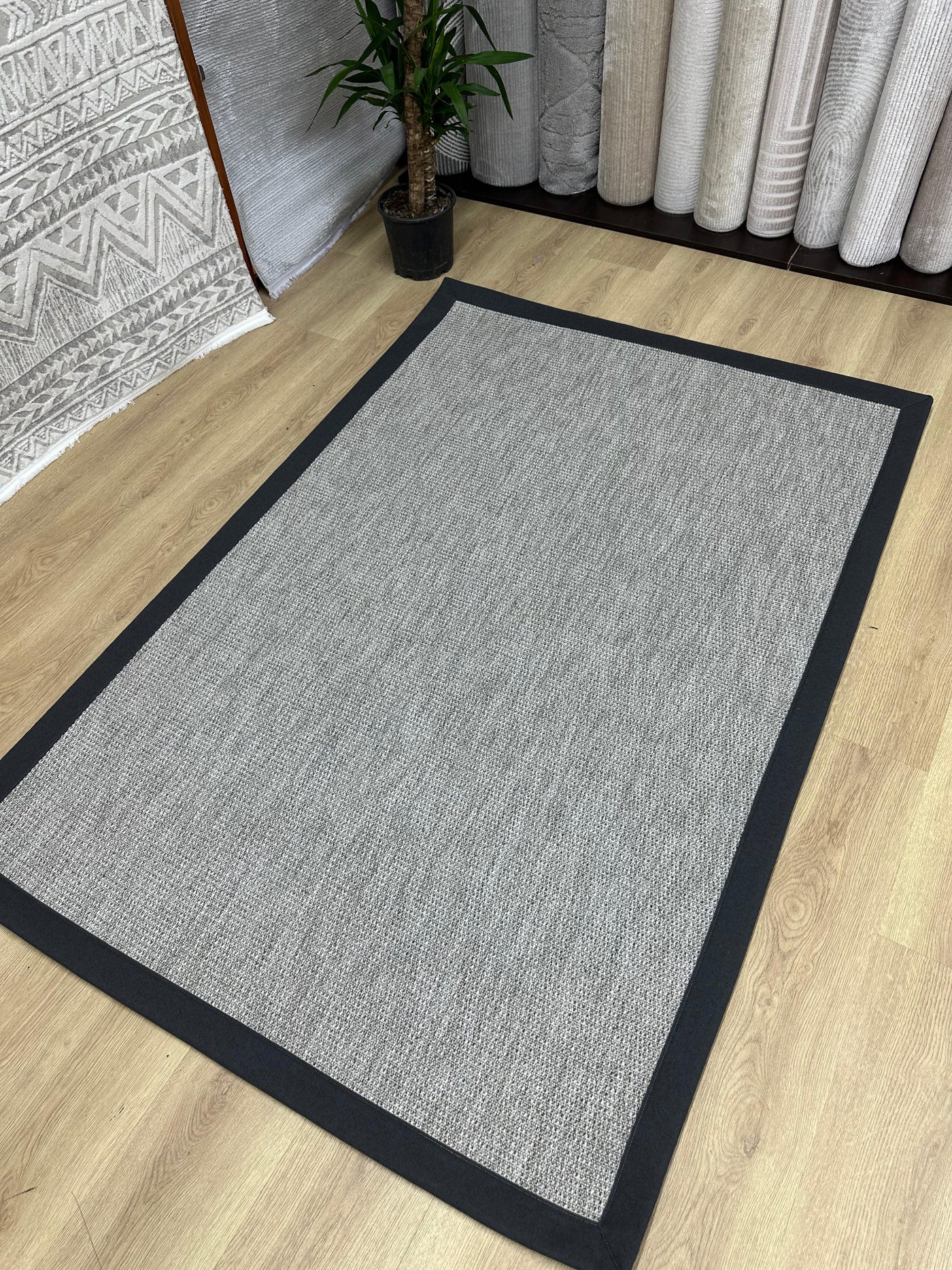 Rugland RL05 Siyah Bordür Sisal Halı