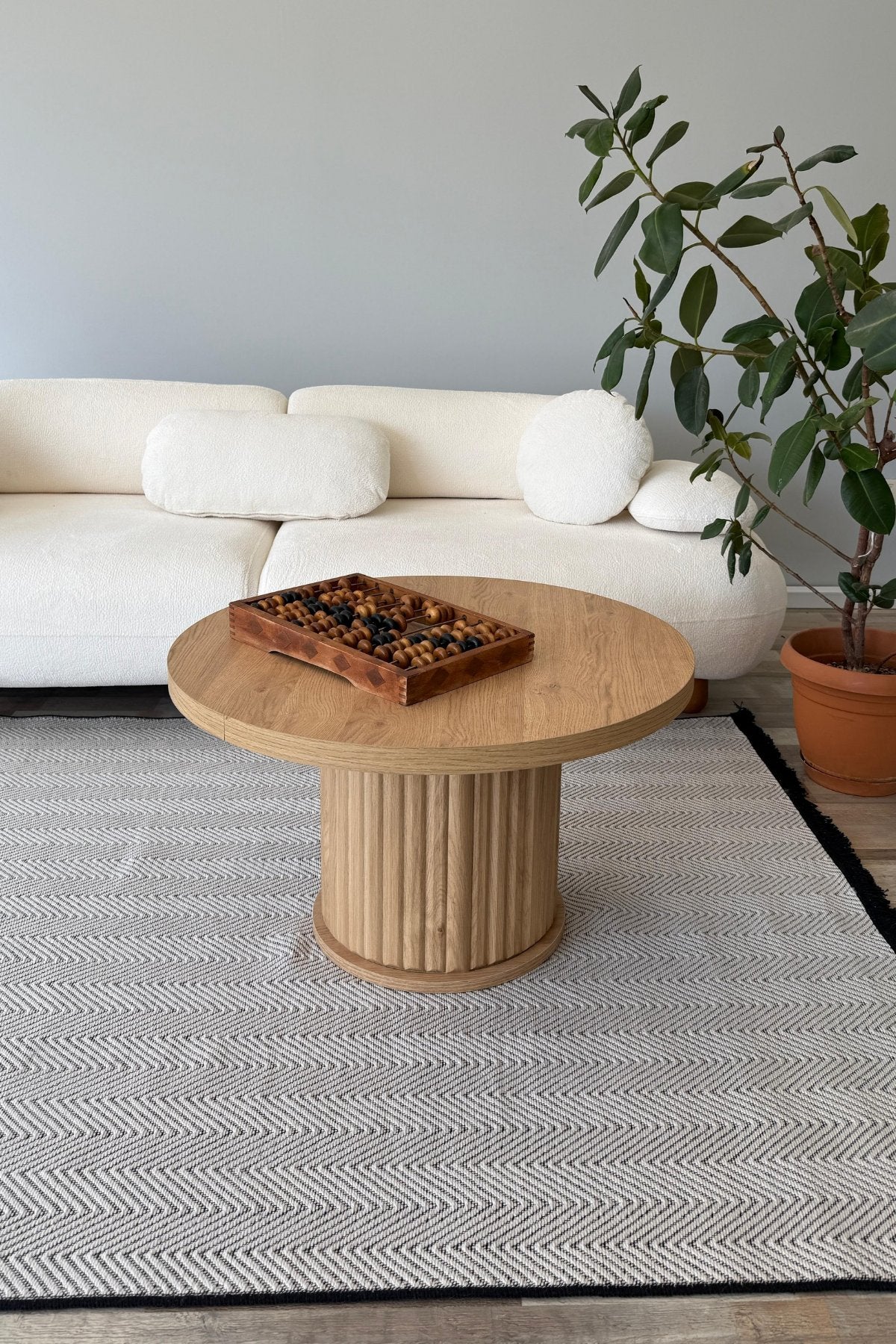 RUGSİS Sisal Leke Tutmaz Yıkanabilir Beyaz Halı Kilim