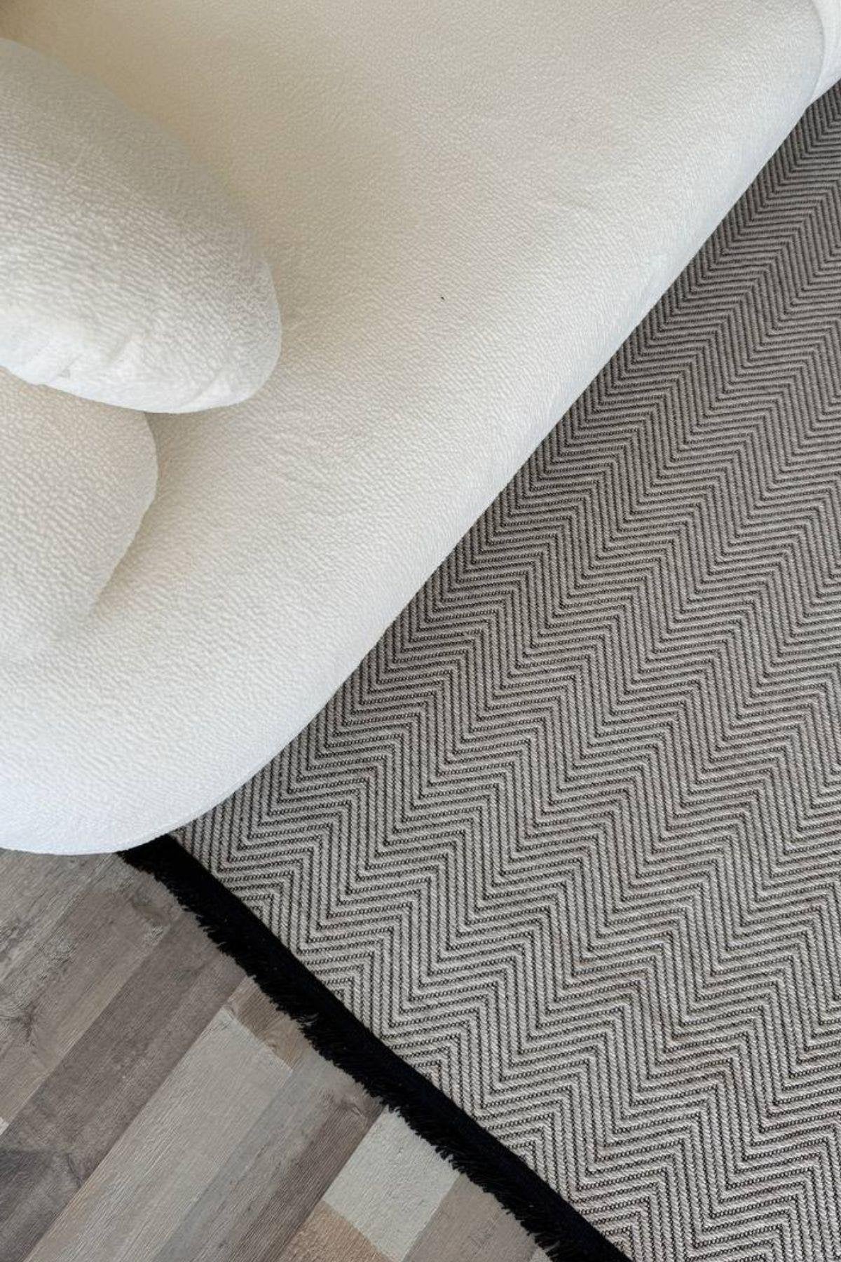 RUGSİS Sisal Leke Tutmaz Yıkanabilir Krem Halı Kilim