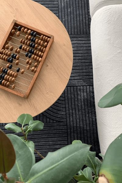 BOHEM DESEN YIKANABİLİR ANTRASİT ŞÖNİL KİLİM