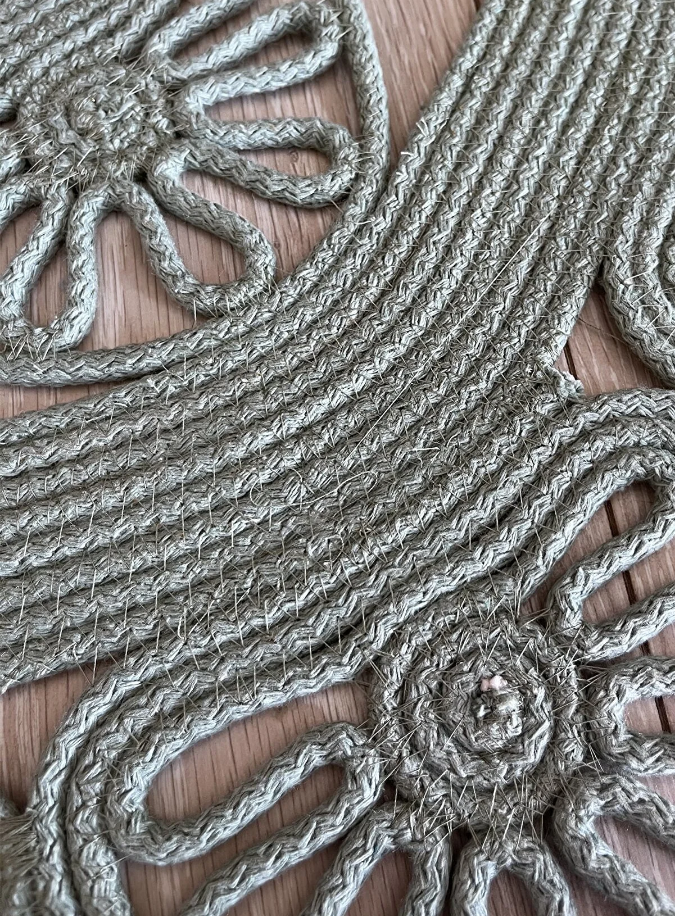 Papatya Model Dekoratif Modern Jüt Hasır Kilim RGD003