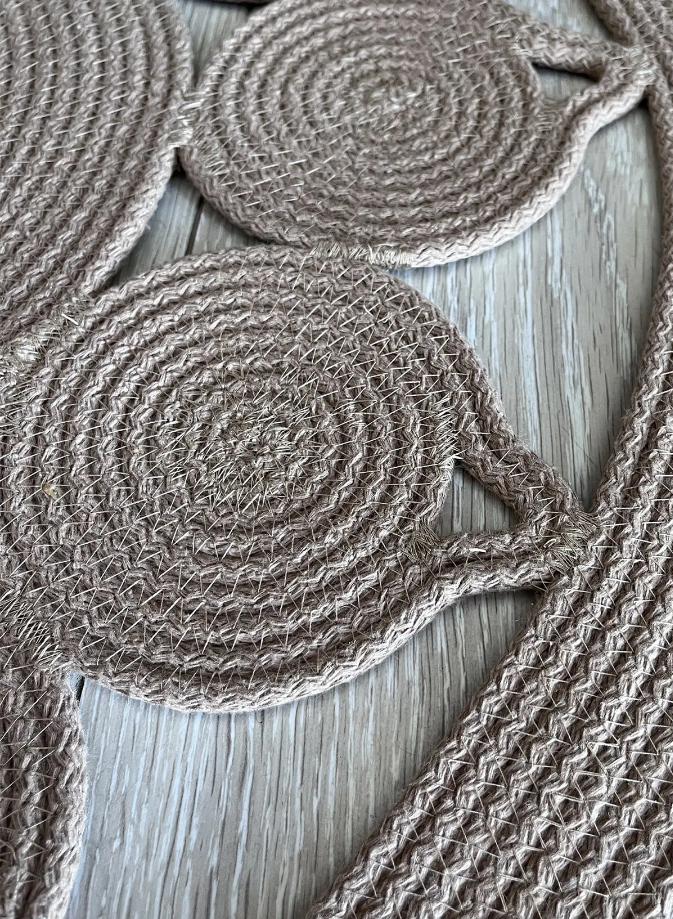 Sisal Motifli Damla Model Dekoratif Modern Jüt Hasır Kilim RGD005