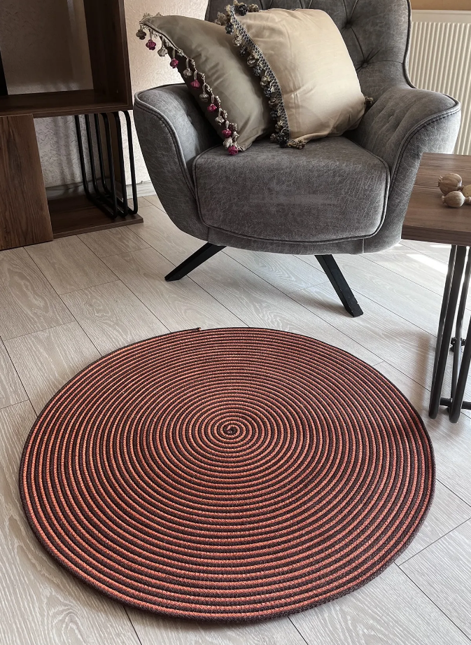 Sisal Çember Model Dekoratif Modern Jüt Hasır Kilim RGD008