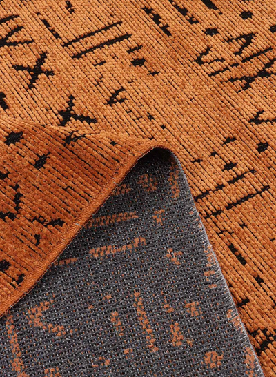 İSKANDİNAV DESEN MODERN Turuncu Şönil Kilim