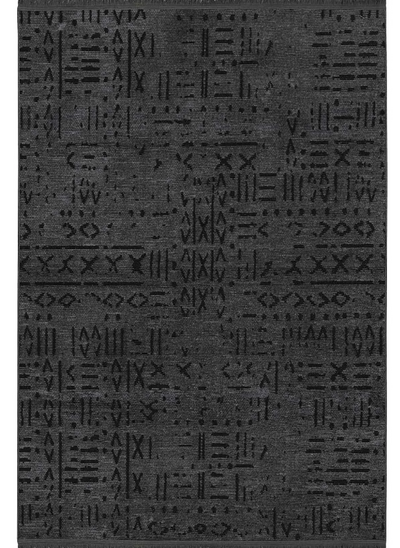 İSKANDİNAV DESEN YIKANABİLİR ANTRASİT ŞÖNİL KİLİM