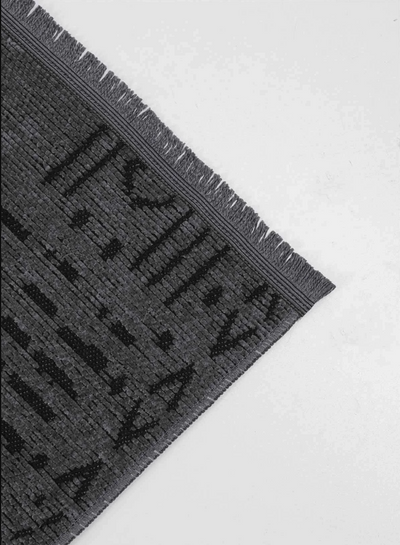 İSKANDİNAV DESEN YIKANABİLİR ANTRASİT ŞÖNİL KİLİM