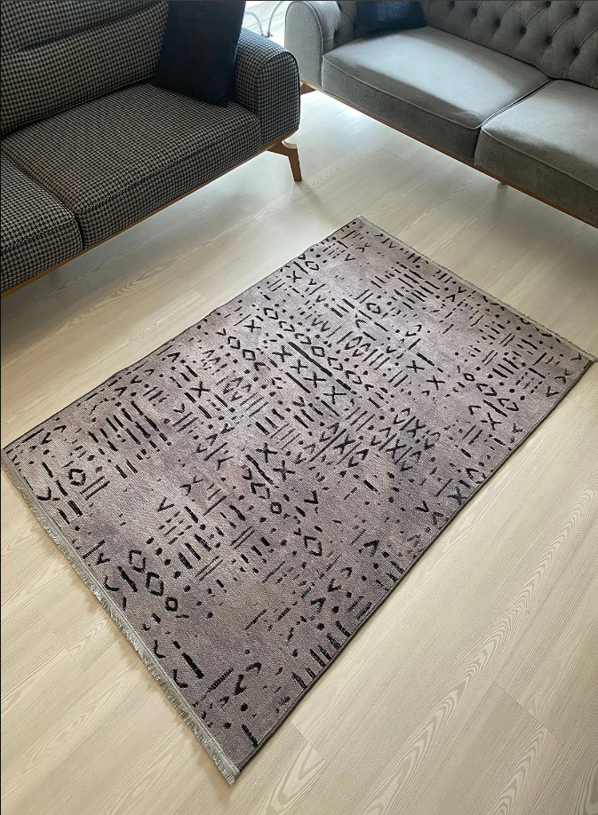 İSKANDİNAV DESENLİ MODERN VİZON ŞÖNİL HALI