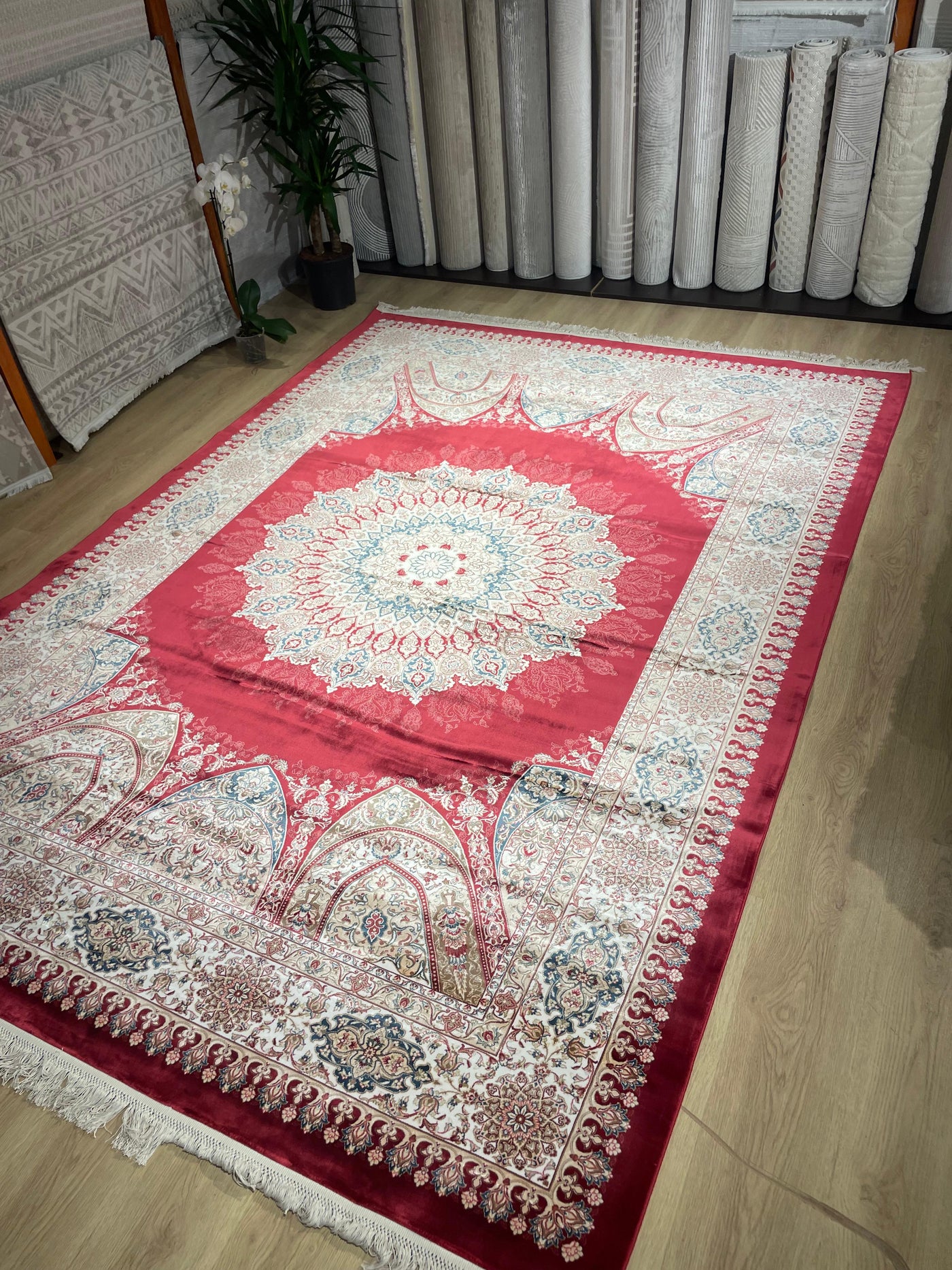 İpeksi100 IP02 Kırmızı Viskon Halı