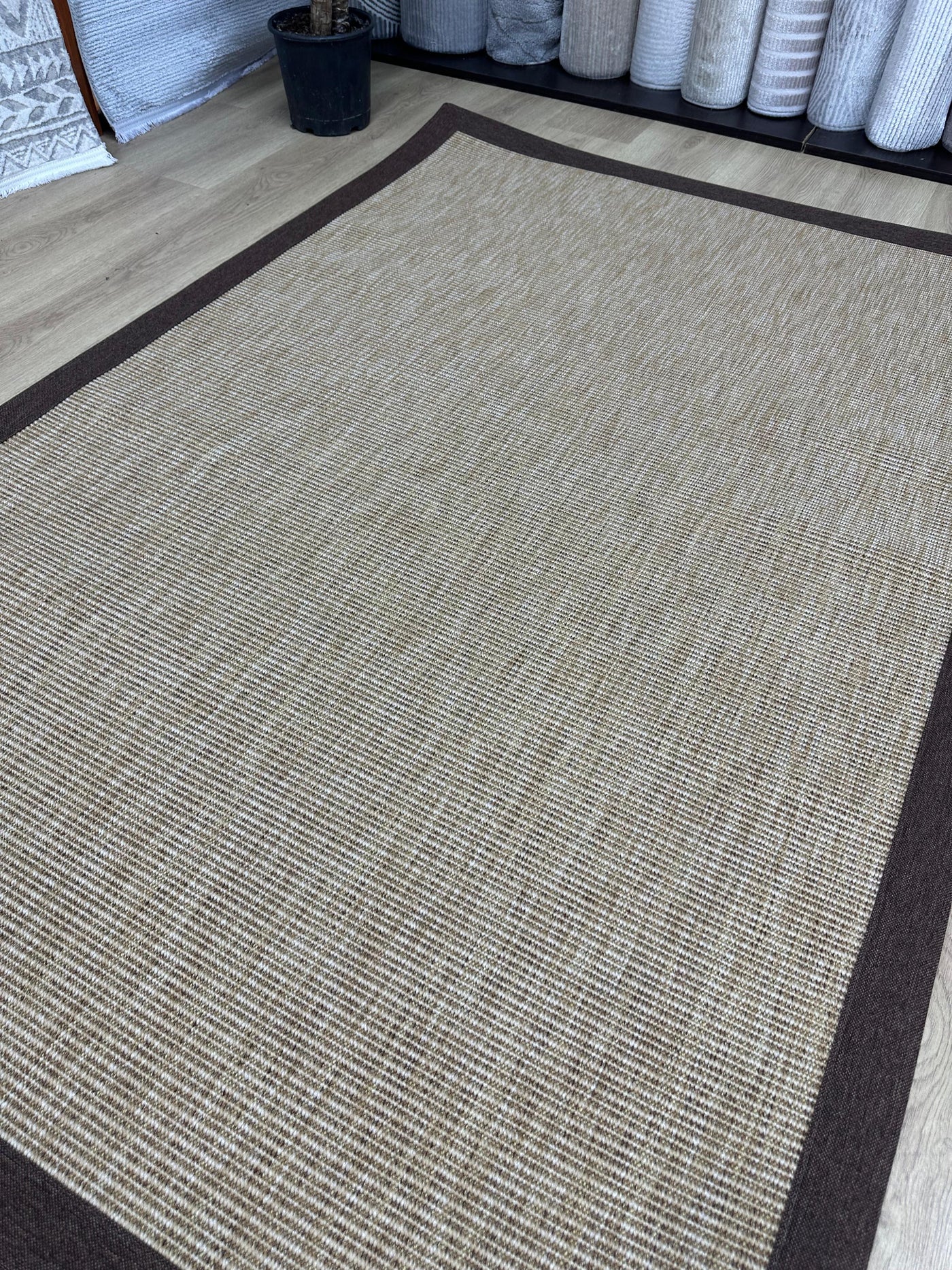 Rugland RL03 Kahve Bordür Sisal Halı