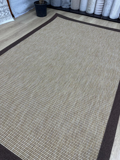 Rugland RL03 Kahve Bordür Sisal Halı