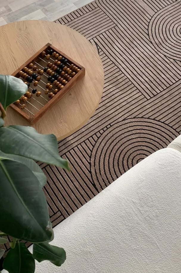 BOHEM DESEN YIKANABİLİR KAHVE ŞÖNİL KİLİM