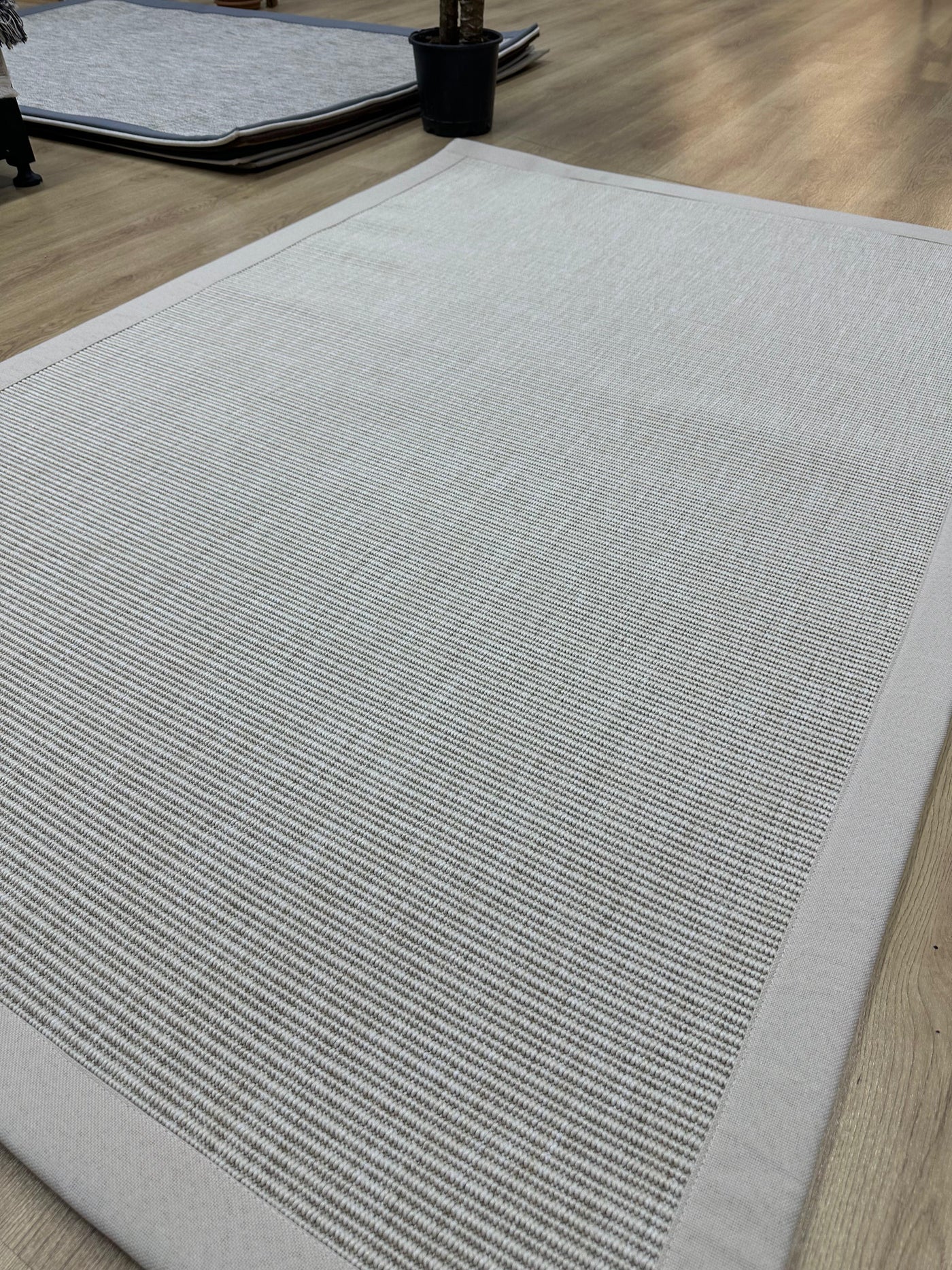 Rugland RL04 Beyaz/Bej Bordür Sisal Halı