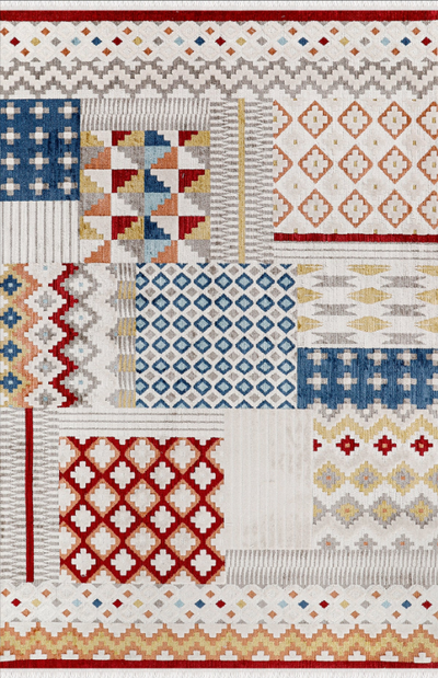 Antique  CO004 Çok Renkli Hav Toz Vermez Halı