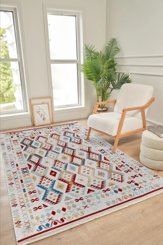 Antique CO001 Çok Renkli Hav Toz Vermez Halı