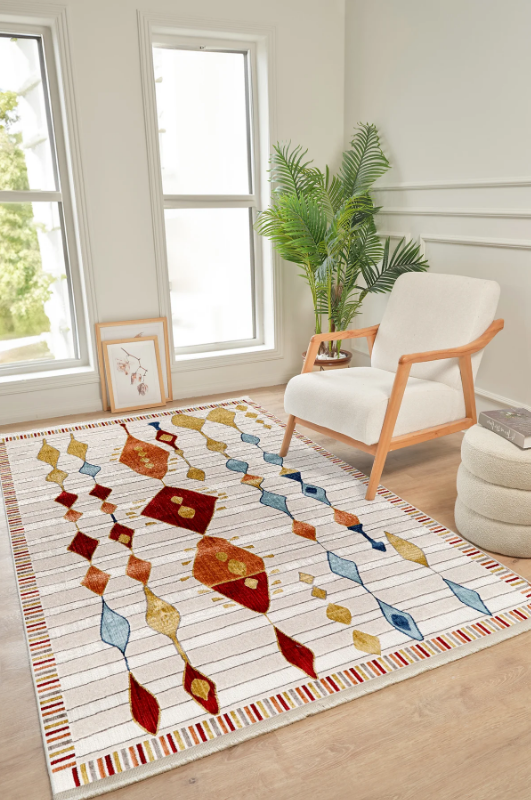 Antique CO007 Çok Renkli Hav Toz Vermez Halı