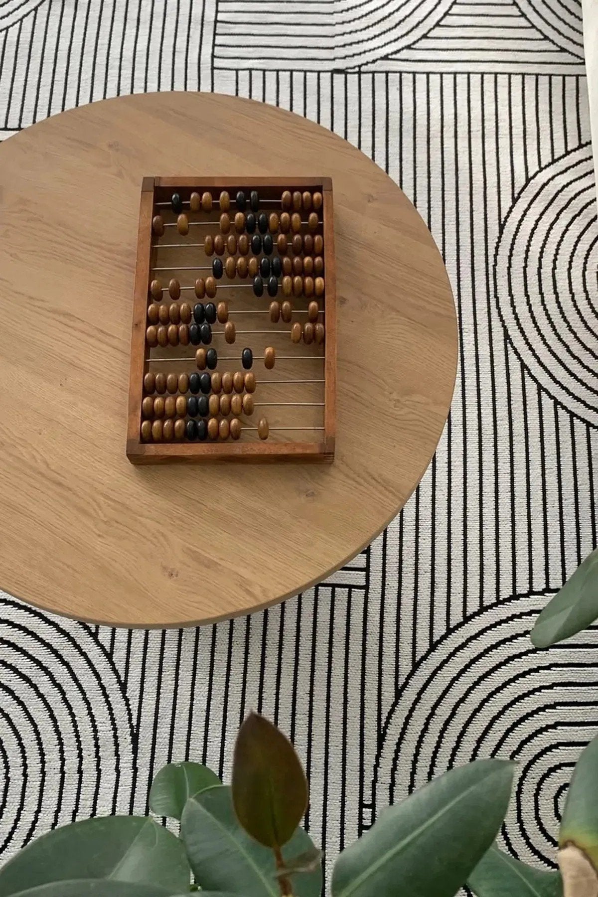 BOHEM DESEN YIKANABİLİR BEYAZ ŞÖNİL KİLİM