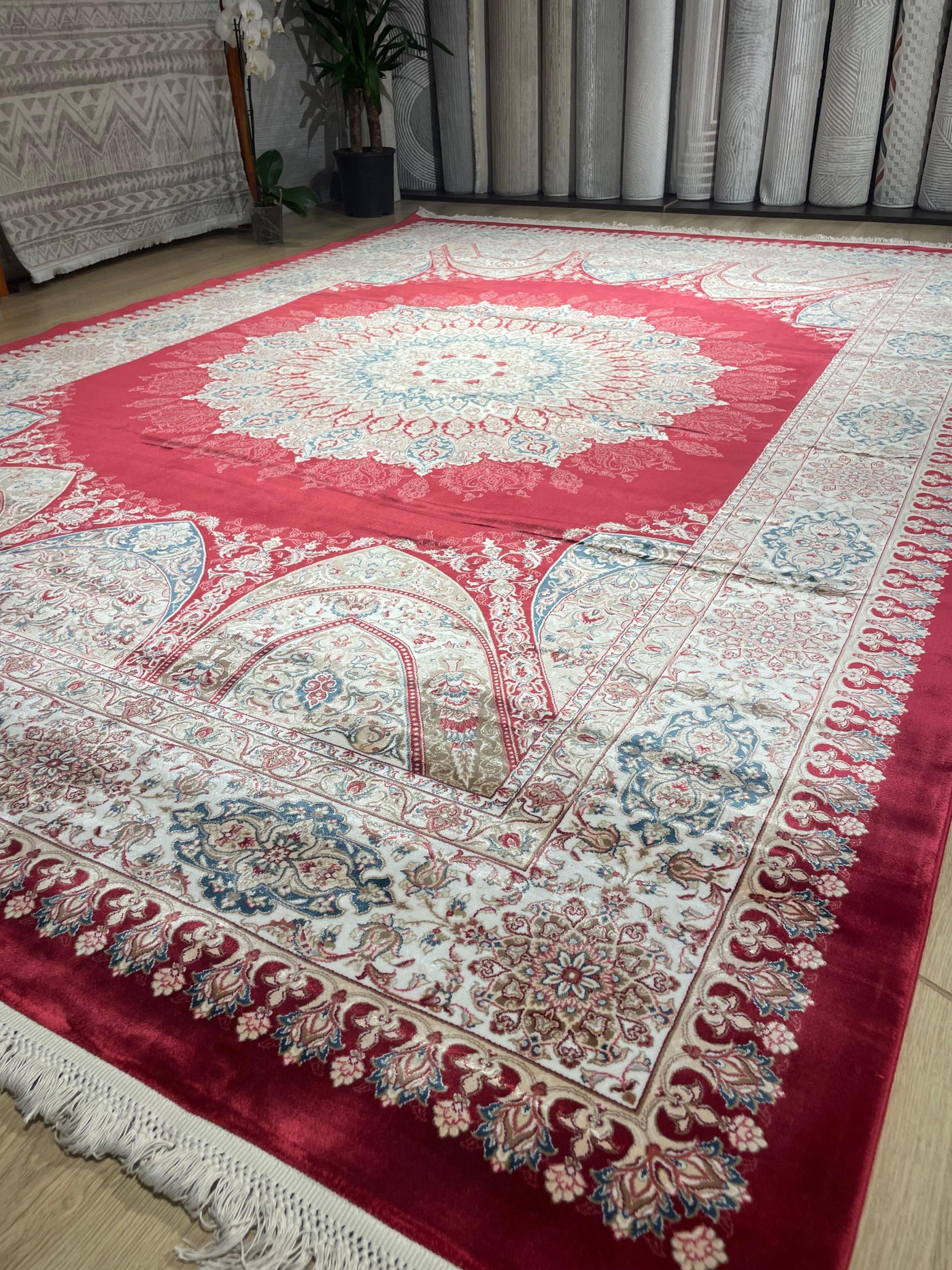 İpeksi100 IP02 Kırmızı Viskon Halı