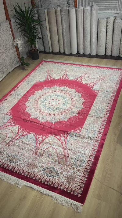 İpeksi100 IP02 Kırmızı Viskon Halı