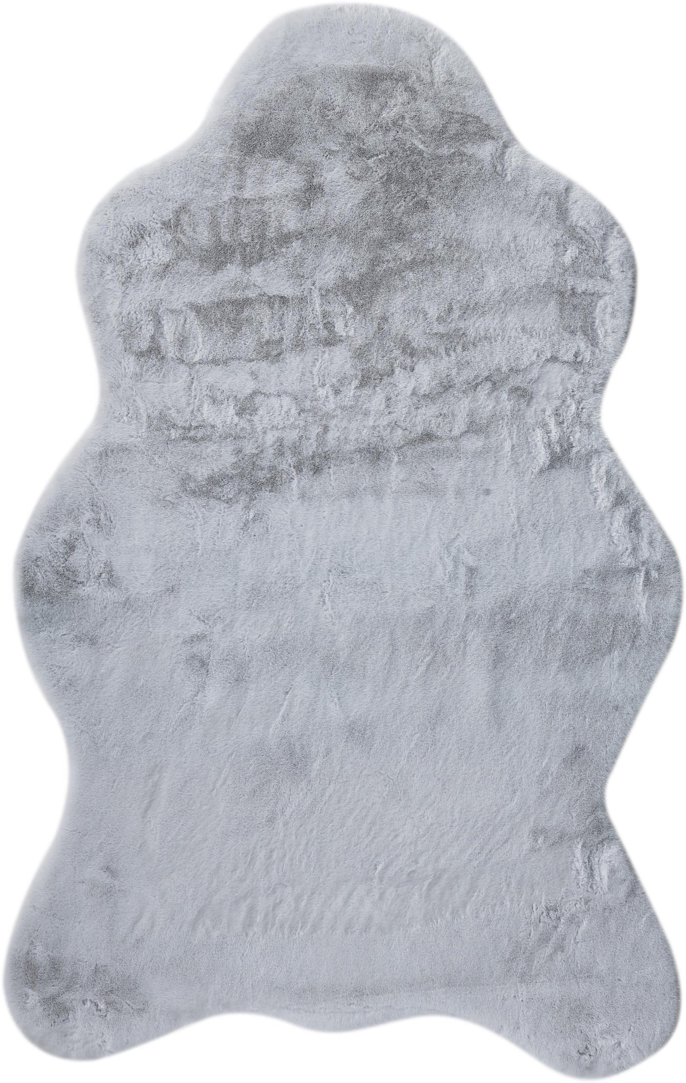 Rugland Puffy Yumuşak Dokulu Tavşan Postu Gri