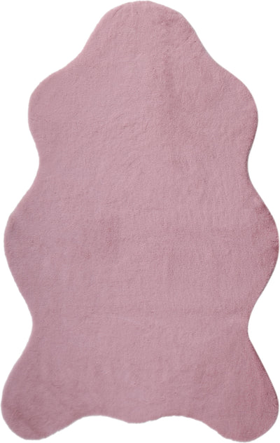 Rugland Puffy Yumuşak Dokulu Tavşan Postu Pembe